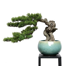 ELUKHT Simulation Potted Plants Bonsai Tree Simulation Bonsai Thuja Pine Tree Welcoming Pine Bonsai Green Plant Home (Green 55 * 40cm)
