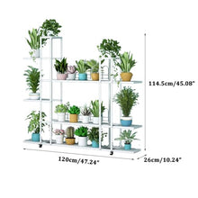 ZOCWJK Plant standLarge Plant Stand Metal Plant Shelf Corner Plant Holder Tiered Ladder Flower Stand Large Capacity Flower Pot Stand Window Plant Shelf for Living Room Balcony Fr,