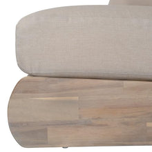Merax Outdoor Acacia Wood Low 3-Seater Lounge Sofa