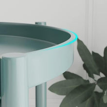 Small Round Coffee Table Outdoor Balcony Bedside Table Living Room Bedroom Furniture (Color : Green, Size : 52 * 42cm) (Green 52 * 42cm)