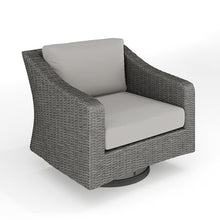Martha Stewart Bedford Indoor/Outdoor Patio Swivel Chair, Gray