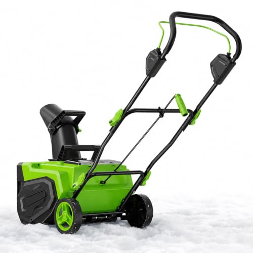 40V Cordless Snow Blower for Home and Property Clearing 4Batteries