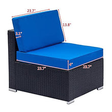 Patio Furniture Set Fully Equipped Weaving Rattan Sofa Set with 2pcs Corner Sofas & 2pcs Single Sofas - Woven Rattan