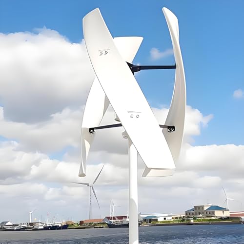 Hrxllb Wind Turbine Generator Kit, 16000W Portable Vertical Wind Power Turbine Generator with Controller Home Outdoor Power Generation Home(12V)
