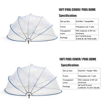 NoeBanJe 18FT Round Pool Dome Cover, Transparent PVC Above Ground Pool Canopy, Weatherproof Enclosure for Round Above Ground Swimming Pools, Heat Retention & Outdoor Pool Protection (Black- 18FT)