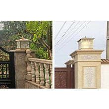 VELLOW Outdoor Fence Post Lights,Simplicity Column Pole Lantern,Waterproof IP55 Glass Lampshade Post Cap Light,E27 Base Aluminum Stigma Lamps Fixtures,Decorations Landscape Lighting for Patio Porch