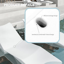 2 Packs in Pool Lounge Chairs for Tanning Ledge, Sun Shelf, Beach, White