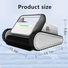 YHJLZNA Automatic Pool Cleaner,Pool Cleaning Robot with Wall Climbing,Cordless Robotic Pool Vacuum,Suitable for Walls and Floors of 2690 Square Feet Pool(Color:Black)