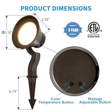mw 16-Pack Low Voltage Landscape Lighting, 3.7W/7.3W/12W, 3000K-5000K Adjustable, 900LM 12-24V AC/DC, Wet Location, Landscape Spotlights Outdoor for Garden Yard Tree Flag, Bronze, ETL Listed