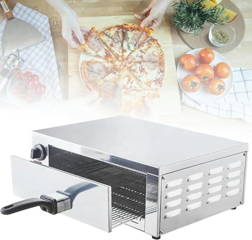 12" Portable Outdoor BBQ Pizza Oven, 1200W Commercial Electric Pizza Oven, Single Pizza Drawer Toaster Oven, Countertop Stainless Steel Home Restaurant Snack Toaster for Restaurant Pizza