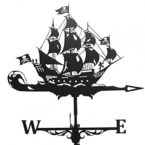 Weather Vane Weather Vane Mount Architectural Style Steel Durable Ship Plane Animal Pattern Outdoor Weathervane Wind Direction (Color : 1) (6)