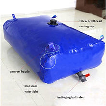 LFFH High Capacity Outdoor Water Bladder,Water Storage Bladder Soft Drought-Resistant Water Bag RV,Camping Accessories Summer Solar Shower Bag(240L) WMEIE (Color : Blue, Size : 1.5X1X0.7m(1000L))