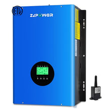 CAMINI 8000W 48V Hybrid Solar Inverter, 24000W Peak, 120/240V Split Phase Pure Sine Wave, UL1741 Certified, Built-in 2 MPPT Solar Charger, Low Frequency Off-Grid Inverter for Home & Business