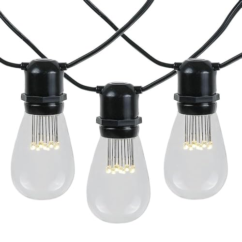 100 Foot S14 LED Edison Outdoor String Lights, Cafe Market Light Set
