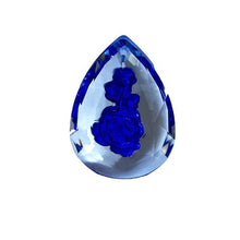 100pcs/Lot, 50mm, Dark Blue Crystal Chandelier Parts Inside Carving Rose Suncatcher Prism Pendants For Diy Handwork Gift