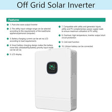 GESAIDES 10000W Hybrid Inverter 48VDC to 110VAC, Power Inverter Grid Tie & Off-Grid Solar Inverter Built-in MPPT(Batteryless)