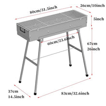 Barbecue Charcoal Grill Aluminium Alloy Folding Portable BBQ Charcoal Grill for Outdoor Cooking Camping Hiking Picnics Backpacking Or Any Outdoor Event(Size:B)