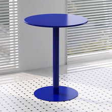 POJGVU High Bar Table Bistro Table Set with Installation Kit Blue Counter Coffee Pedestal Dining Round Tables for Pub Club Balcony Outdoor Area.,Blue-70x70x72cm