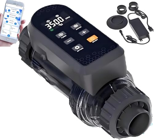 Gpxhbcb Upgraded Salt Water Pool Chlorinator System, Saltwater Chlorine Generator with Smart App Control, Electrolytic Salt Chlorinator, for Pools Up to 60,000 Gallons 15g/h