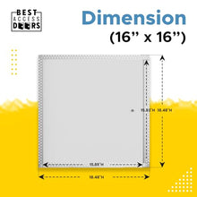 Best 16" x 16" Fire Rated Uninsulated Metal Access Panel Recessed for Drywalls, 22 Gauge Steel Access Door with Concealed Hinges & Pre-Punched Flange, Self-Latching, for Wall, Zinc-Coated, BA-FW-5015
