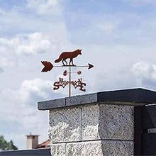 Weather Vanes Wild Fox Silhouette Weathervane Stainless Steel with Anti-Rust Coating Wind Direction Indicator Weathercock for Outdoor Animal Decor Craft