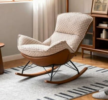 RFBXZPTADNU Rocking Chair with Footrest Upholstered Lounge Armchair