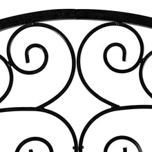 H Potter Scroll Garden Trellis 72" H, Freestanding Heavy Duty Iron, Black
