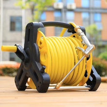 Etsuosy Portable Garden Hose Reel Cart with Hose, Wall Mount Storage Rack, 25m