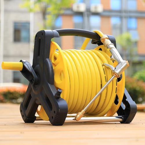 Etsuosy Portable Garden Hose Reel Cart with Wall Mount, 30m