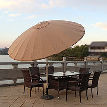 JOMRTS Parasol Garden 2.7M/8.9Ft Large Parasol Umbrella with Push Button Tilt and Crank,for Backyard Beach Pool Market,Uv Protection Round Outdoor Table Umbrella