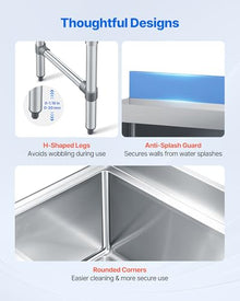 VEVOR Commercial Ice Bin, 79.9 Qt Max Capacity, 24 x 24 x 33 Inch Stainless Steel Ice Chest with Sliding Lid, 24H Long-Lasting Insulation, Cooler Cart Cocktail Unit for Bar Restaurant Pub, NSF