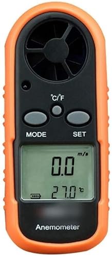 FRAHS Wind Speed Digital Anemometer, Handheld Meter Gauge Air Flow Velocity Measurement Thermometer for Measuring Wind Speed