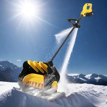WEIMILOR 21V Snow Thrower, Cordless Rechargeable Snow Thrower, Snow Sweeper Nylon, ABS Battery Powered DC21V Sweeping Width: 41cm/16.1ln Sweeping Depth: 15cm/5.9ln,2xbattery