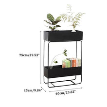 Simple Trending Plant Stand 2-Tier Plant Shelf For Indoor Outdoor Metal Small Plant Display Rack For Living Room Bathroom Balcony Creative And Fresh Flower Pot Stand Multifunctional Storage Rac