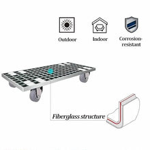 Dalumian Plant Caddy with Wheels, Heavy Duty Plant Stand with 360° Lockable Caster, Metal Rolling Plant Saucers, 800kg Capacity, Suitable for Heavy Plant Pots and Outdoor Use(White,80 * 39cm)