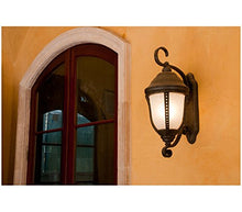Maxim 3111WGET Whittier Cast 3-Light Outdoor Hanging Lantern, Earth Tone Finish, Water Glass Glass, CA Incandescent Incandescent Bulb , 40W Max., Dry Safety Rating, Flax Fabric Shade Material, Rated Lumens