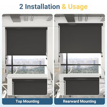 Integrated 10'W x 8'H Outdoor Roller Shade for Sun & Privacy Protection