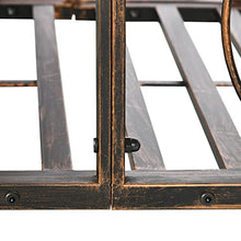6' Metal Arch Garden Bridge with Safety Siderails, Arc Footbridge for Backyard Creeks, Streams, Ponds, Bronze