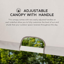 SummerCove Delrey 12 x 14 ft. Outdoor Patio White Steel Frame Pergola with Adjustable Canopy for Backyard and Garden Shade, Light Gray