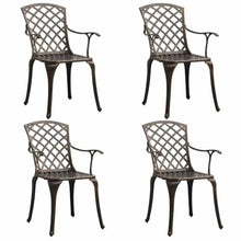 RJPLMFV 5 Piece Cast Aluminum Bistro Set Bronze