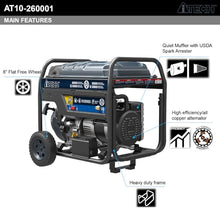 A-ITECH 6000W Portable Generator Dual Fuel, Electric Start, Gas & Propane Powered, CO Sensor, EPA&CARB, for Home Backup Emergency Ready (AT10-260001)