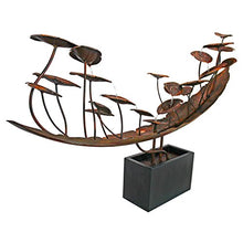 Water Fountain - Nearly 6 Foot Long Grande Asian Botanical Garden Decor Metal Fountain - Outdoor Water Feature
