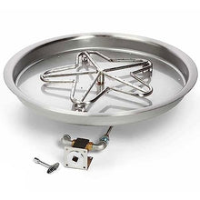 HPC Fire Match Light Fire Pit Burner Kit (PENTA25MLFPK-FLEX-NG), 25-Inch Bowl Pan, Natural Gas, UL Listed