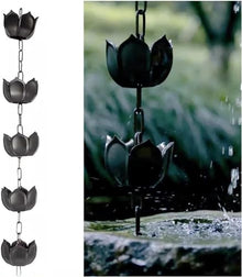 OGMOYT Rain Chains for Gutters, Roof Rain Collectors/Diverters, Metal Chain Rain Chains for Villas and Temples
