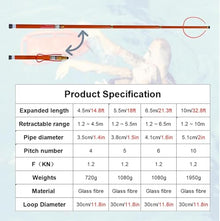 GHHDPXM Pool Safety Hooks, Swimming Saving Pole, Yachts Beach Lifeguard Rescue Stick, with Luminous & Reflective Strips, for Struggling Drowning Swimmers