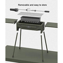 Grill for Outdoor Portable Foldable Charcoal Grill Outdoor BBQ Grill Large Cooking Surface with Baking Fork and Non-stick Bottom Pan for Outdoor Picnic Patio Cooking Backyard Party，dark Green Barbecue
