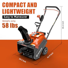 NOVUS Single Stage Gas Snow Blower, 18" Clearing Width, 10.5" Clearing Depth, 190° Remote Chute Control, Compact, Lightweight Design, Steel-Reinforced Rubber Auger, Recoil Start