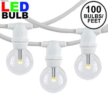 Novelty Lights 100 Ft Warm White LED G30 Globe Outdoor String Lights