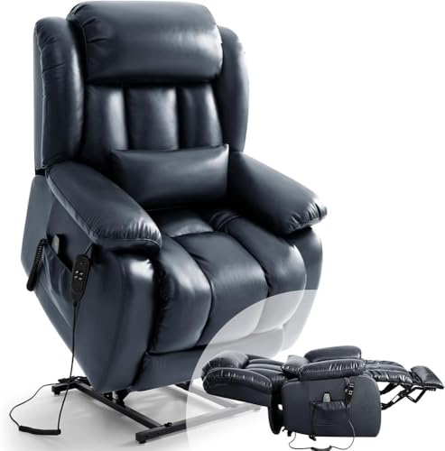 HTERWQEA Dual Motor Power Lift Recliner Chair with Massage, Heat