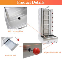 WYDDDARY Commercial Gas Shawarma Grill Machine 2800Pa 1-Station Auto-rotate